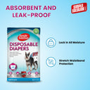 Simple Solution Disposable Diapers for Female Dogs Medium: 38-58cm, 12pcs.