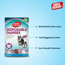 Simple Solution Disposable Diapers for Female Dogs Medium: 38-58cm, 12pcs.