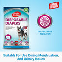 Simple Solution Disposable Diapers for Female Dogs Medium: 38-58cm, 12pcs.