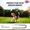 Trixie Cavo adjustable lead, L–XL: 2.00 m/ø 18 mm, sangria/petrol