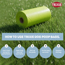 Trixie Dog poop bags, lemon scent, 4 rolls of 20 bags, Yellow