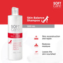 Soft Care Skin Balance Shampoo for Dogs & Cats – 300 ml | Controls Oiliness, Reduces Flaking & Deeply Moisturises