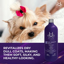 Hydra Groomers Silky Smooth Shampoo for Dogs & Cats | Amino Acid Formula | 4:1 Concentrate | Long & Straight Coats | 1 L