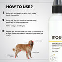 Moe Puppy Anti Tick Spray (100 ml) for Pets, Natural, Long-Lasting Protection, with Lemongrass, Citronella, Eucalyptus, Rosemary Oils, Aloe Vera Extract | for Dogs and Cats | Tick Repellant