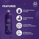 Hydra Groomers Moisturising Oatmeal Shampoo for Dogs & Cats | 10:1 Concentrate | pH Balanced | All Coat Types | 1 L