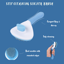 Clean Pets Self Cleaning Slicker Brush for Dogs & Cats | One-Click Hair Removal | Deshedding Brush for Small, Medium & Large Pets