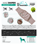 M-Pets Washable Male Dog Diapers – XX-Large | Waist 73.6–86.3 cm | Reusable, Leakproof & Breathable Belly Bands