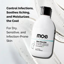 Moe Puppy Xtra Nourish Medicated Dog & Cat | Anti-Itch Skin Relief | Herbal Dog Shampoo | Antifungal & Antibacterial | Gentle Formula of Dead Sea Salt & 3 Essential Oil & Nourishing Formula (300ml)