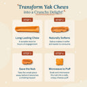 Zazu & Co Pumpkin Himalayan Yak Chew for Dogs | Long-Lasting Natural Chew | High-Protein, Gluten-Free & Grain-Free | No Preservatives