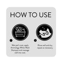 Animology White Wash Dog Shampoo – 250 ml | Optical Brightening Formula for White & Light Coloured Coats | Removes Yellow Staining