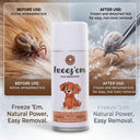 Aromatree Freeze'em Tick Remover Spray – 120 ml | Instant Freezing Action | Non-Toxic & Insecticide-Free | For Dogs & Cats