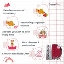 Caredom Clean Pet Strawberry Dog Soap – 75 g | Transparent Glycerine Bar | Deep Cleansing, Hydrating & Deodorising