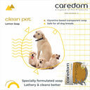 Caredom Clean Pet Lemon Dog Soap – 75 g | Transparent Glycerine Bar | Deep Cleansing, Odour Control & Natural Citrus Freshness