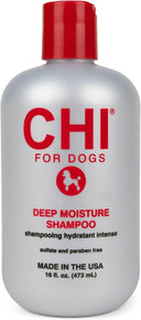 CHI for Dogs Deep Moisture Shampoo | Ionic Technology | Sulfate & Paraben Free | pH Balanced | For Dogs & Puppies | 473 ml