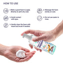 Lozalo Easy Foam Rinse Free Dry Shampoo for Dogs & Cats – 150 ml | Waterless, Sulphate-Free Formula with Shikakai Extract & Aloe Vera