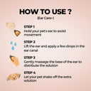Moe Ear Care+ Ear Cleaning Solution for Dogs & Cats – 100 ml | Removes Wax, Prevents Infections & Eliminates Odour