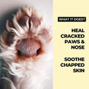 Moe Natural Paw Balm for Dogs & Cats – 30 g | Heals Cracked & Dry Paws, Elbows & Nose | Lick-Safe Formula