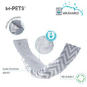 M-Pets Washable Male Dog Diapers – XX-Large | Waist 73.6–86.3 cm | Reusable, Leakproof & Breathable Belly Bands
