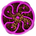 Outward Hound Fun Feeder Mini/Medium Slow Feed Bowl – Purple | 2 Cup Capacity | Slows Eating Up to 10x | For Small to Medium Dogs