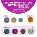 Outward Hound Fun Feeder Mini/Medium Slow Feed Bowl – Purple | 2 Cup Capacity | Slows Eating Up to 10x | For Small to Medium Dogs