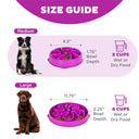 Outward Hound Fun Feeder Mini/Medium Slow Feed Bowl – Purple | 2 Cup Capacity | Slows Eating Up to 10x | For Small to Medium Dogs