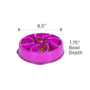 Outward Hound Fun Feeder Mini/Medium Slow Feed Bowl – Purple | 2 Cup Capacity | Slows Eating Up to 10x | For Small to Medium Dogs
