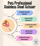 Sage Square Dog Nail Cutter Scissor for Large Dogs, Cats, Puppies & Kittens