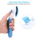 Clean Pets Self Cleaning Slicker Brush for Dogs & Cats | One-Click Hair Removal | Deshedding Brush for Small, Medium & Large Pets