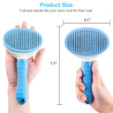 Clean Pets Self Cleaning Slicker Brush for Dogs & Cats | One-Click Hair Removal | Deshedding Brush for Small, Medium & Large Pets