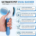 Clean Pets Self Cleaning Slicker Brush for Dogs & Cats | One-Click Hair Removal | Deshedding Brush for Small, Medium & Large Pets