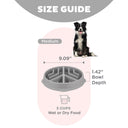 Outward Hound Fun Feeder Peace Slow Bowl for Dogs – Medium, Grey | Reduces Bloat & Overeating