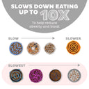 Outward Hound Fun Feeder Peace Slow Bowl for Dogs – Medium, Grey | Reduces Bloat & Overeating