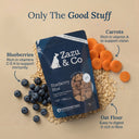Zazu & Co Blueberry Bliss Natural Dog Treats – 150 g | Human Grade, Gluten-Free, Vegetarian | Slow-Baked | No Preservatives, Salt or Sugar
