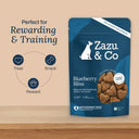 Zazu & Co Blueberry Bliss Natural Dog Treats – 150 g | Human Grade, Gluten-Free, Vegetarian | Slow-Baked | No Preservatives, Salt or Sugar