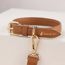 Zazu & Co Premium Leather Dog Collar | 100% Calf Leather | Handcrafted | 2 Sizes | Comes with Dust Bag